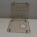 Starstar 50/50 Double Bowl Kitchen Sink Bottom Two Grids, Matte Gold 304 Stainless Steel (16 x 14)