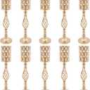 10PCS Gold Flower Vases Table Decorations, 24Inch Wedding Flower Vases Stand Set, Metal Trumpet Tall Vase for Event Restaurant Hotel Party Centerpieces, Vintage Style