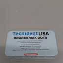 Orthodontic Wax - Dental Wax for Braces, Unscented & Flavorless - Reusable Tin Travel Case - FIRM - Food Grade ortho braces wax - tecnidentusa (Mini Dots)