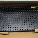 Pegboard Smith Metal Pegboard Panels 12" x 24", 3 Pack Black Wall Mounted Tool Organizer Boards, Heavy Duty Tool Storage Peg Board for Garage, Workbench, Office, Fits 1/4" Peg Hooks