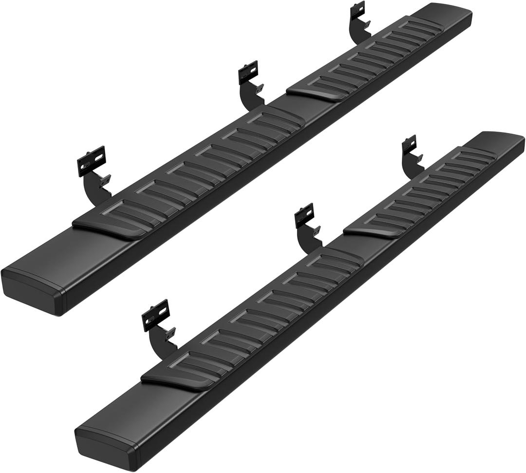 6 inches Running Board Side Steps Nerf Bars Stainless Steel Compatible for 2009-2018 Dodge Ram 1500/2019-2023 Ram 1500 Classic Quad Cab (Aluminum Black)