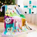 Get Trend Squishmallows Fleece Throw Blanket, Soft Cozy 59 x 51 Inch, Lightweight, Fluffy Bedding Couch Bed Sofa Decor, Gifts for Kids (Multi Squishmallows)