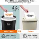 VidaTeco Paper Shredder for Home Office10-Sheet Cross-Cut Shredder with US Patented Cutter, Also Shreds Card/CD/Clip, Paper Shredding Machine for Home Use Heavy Duty with Jam Proof,3.9-Gallon Bin