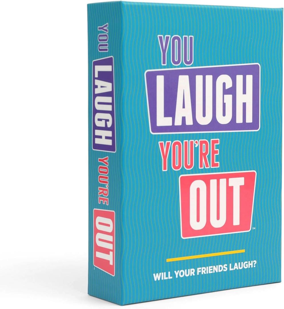 DSS Games You Laugh You're Out [Try Not to Laugh Family Card Game for Adults, Kids & Teens | White Elephant Gift for Adults | 125 Prompt Fun Cards for Family Game Nights & Parties Ages 14+]