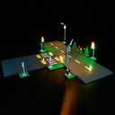 Kyglaring LED Lighting Kit for Lego City Road Plates and Lights Set Compatible with Lego 60304 Building Kit - Not Include The Model (Classic Version)