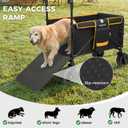 Snagle Paw Extra Large Dog Stroller for Large Dogs up to 100 lbs Foldable Pet Wagon with Anti-Slip Ramp, Expandable Tailgate, All-Terrain Wheels, One-Step Brake & Adjustable Handle,Orange