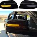 Side Mirror Cover Turn Signal Lights for 2007-2021 Toyota Tundra Sequoia Auto Led Mirror Cover for 2013 2014 2018 tundra Sequoia accessories (Painted black)