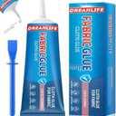 90 ML Fabric Glue for Clothing Permanent Washable, Fabric Glue Permanent for All Cotton, Flannel, Linen, Denim, Leather, Polyester, Doll Repair, Patches