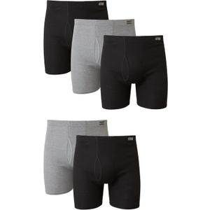 Hanes Men's Underwear Boxer Briefs Pack, Cotton ComfortSoft Boxer Brief for Men, Moisture-Wicking Breathable, Multipack (Large)