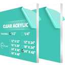CALPALMY (2 Pack) 1/2" Thick Clear Acrylic Sheets 24" x 48", Pre-Cut Plexiglass Sheets for Craft Projects, Acrylic Signs, Display Cases or Shelving and More - Easy to Cut with Power Saw etc