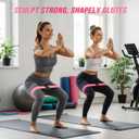 WOQQW Resistance Bands Set - Ankle Resistance Bands with Cuffs for Legs & Glute Workout, Fabric Booty Bands for Women, Home Gym Exercise Equipment for Hip, Pilates, Fitness, Yoga, Physical Therapy