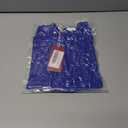 GORLYA Girl's Puff Sleeve Casual Solid T-Shirt Pullover Keyhole Back Blouse Tops for 4-14T Kids (Blue-long Sleeve)