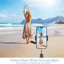Vlog Selfie Monitor Screen iPhone, 4K 60fps Recording, Wireless Screen Mirroring with Remote Control, Magnetic Fixation, 180 Rotation, 3 Levels of Brightness, Compatible with iPhone & Android