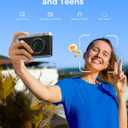 Digital Camera for Kids with Switching Dual Lens, 64MP 4K Point and Shoot Camera with 32GB Card, WiFi, 16X Zoom, Anti Shake, Portable Compact Cameras for Teens Girl Boy Kids Starter Black
