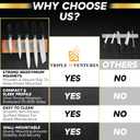 Magnetic Knife Holder  Premium Acacia Wood Knife Storage with Double-Sided Magnetic Strip, Anti-Slip Base  Elegant Countertop & Wall-Mounted Knife Organizer for Kitchen Tools