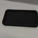 Gemehou PU leather Jewelry Viewing Tray, Stackable Jewelry Plate, Rectangle Empty Jewelry showcase tray for Necklace Bracelet Ring Earring Watch (Black-Large, 13 x 8.1 in)