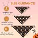 Halloween Dog Bandanas - 2 Pack Fall Dog Bibs | Reversible Pumpkin and Ghost Pet Scarf for Boys and Girls | Premium Durable Fabric | Boo Dog Bandana for Large and Extra Large Dogs (X-Large)