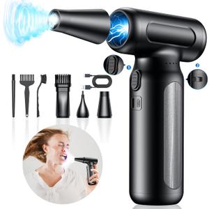 Electric Compressed Air Duster - 33,0000 RPM High-Speed Air Blower Fan, Mini Rechargeable Cordless Turbo Jet for Computer, Car, Keyboard and Home Outdoor Dust Cleaning, Replaces Canned Air