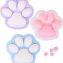 3pcs Big 5in Squishy Cat Paw Squeeze Toys, Cat Paw Squishy, Cute Kawaii Squishies, Squishy Cat Paw Fur Ball, Jelly Kitty Paw Squishy Funny Fidget Toys Novelty Things Suitable for Adults Kids