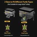 Hanging Turtle Basking Platform, 9.8x6.3x6.3'' Adjustable Aquatic Turtles Ramp Dock,Acrylic Topper Platform Tank Accessories for Baby Turtles,Red Eared Slider (Medium)