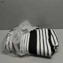 OJIA Outdoor Rug 5'x7' Patio Rug, Machine Washable Black and White Outdoor Rug Cotton Woven Area Rug Living Room Rug Farmhouse Indoor Carpet for Front Door/Porch/Deck/Backyard/Balcony Decor