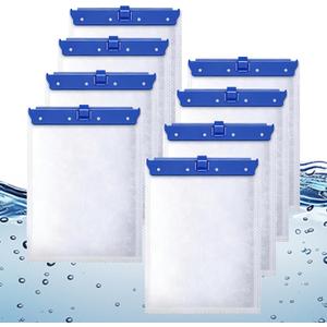 Qwakay Large Filter Cartridges for Tetra Whisper Bio-Bag Filters, 8 Pack