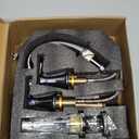 Garvee Bathroom Faucet, Faucet for Bathroom Sink, Widespread Brushed Nickel Bathroom Faucet 3 Hole with Stainless Steel Pop Up Drain and CUPC -Free Hose - (Brushed Nickel)