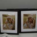 11x14 Picture Frame with Mat for 8x10 Set of 4, Distressed Black Wood Grain 11 x 14 Gallery Wall Picture Frames for Wall Mounting(4 Pack, Black)