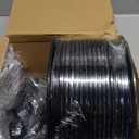 Kanayu 500ft SPT-1 High Voltage Landscape Wire 18 Awg 10 Amps Outdoor Electrical Extension Cord Wire Bulk Blank Spool Zip with 40 Male Female Plug for Light Lamp Lights(Black)