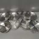 Thenshop 8 Pieces 6 Inch Pizza Pans Bulk Stainless Steel Sets Round Bakeware Pizza Trays for Oven Kitchen Baking Home Restaurant Safe Sturdy Reusable Easy Clean (Matte Silver)