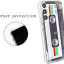 FAteamll Case for Galaxy S22 Shockproof Scratchproof with TPU Soft Bumper Retro Cassette Tape Case Compatible with Samsung Galaxy S22