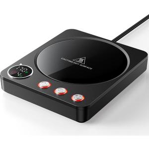 SWEETFULL Coffee Mug Warmer  36W Coffee Cup Warmer for Desk with Smart Display & Auto Shut-Off, Candle Warmer, Electric Cup Warmer for Coffee, Milk and Tea, for Women & Men (Black)