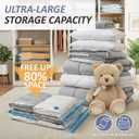 Cozy Essential Vacuum Storage Bags, 80% Compression Vacuum Seal Space Saver Plastic Packaging Bags for Clothes, Blankets, Pillow, Bedding, Comforters, Sealer Clothing Storage,4 XXL Jumbo