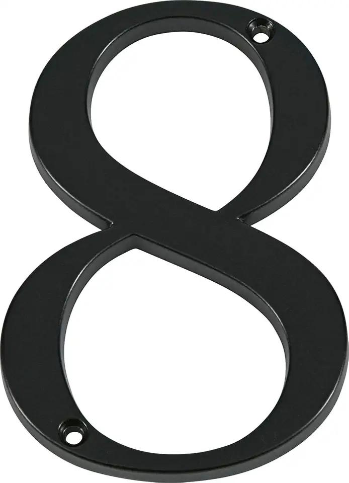 Distinctions 843148 Black Flush-Mount 4-Inch House Number 8 2 Pack