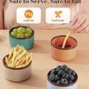 Juimma Ramekins 6 oz, Creme Brulee Ramekins Oven Safe, Ramiken Small Bowls Ceramic Baking Dishes for Pudding Custard, Dipping Sauce Cups for Souffle Ice Cream, Set of 6, Morandi Color