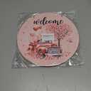 2 x Valentines Day Decorations St Patricks Day Decorations Reversible Valentines Wreath Truck Door Decor Hanging Wall Welcome Sign Wooden Front Door Hanger Wreath for Porch Wall Indoor Home Decor