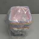 PATIKIL 6PCS Mini Shopping Basket, Small Plastic Basket Mini Storage Basket Grocery Tiny with Handles Organizer Filtered Water for Organizing Toys Eggs Fruits Snacks,Blue Purple Yellow