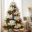 40 Pcs Easter Pampas Grass Decor Pastel Color Artificial Easter Decor for Home, Spring Decorations for Table Centerpieces, Vases, and Basket, and Spring Holiday