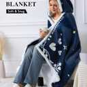 Boy Mom Wearable Blanket Hoodie, Blue Hoodie Blanket for Women, Mothers Day Birthday Gifts from Son, New Mom Gifts for Boy Mother