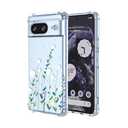EUAGVQY Case for Google 8 Pixel 8 Floral Transparent Soft TPU Phone Case Air Cushion Shockproof Bumper Protective Phone Cover for Google Pixel 8,Fragrant Flower