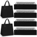 Kacctyen 100 Pcs Insulated Take Out Bags Bulk 9.5 x 6 x 9.5 in Thermal Insulation Food Bag for Coffee, Milk Tea, Hot Cold Food, Delivery Cooler Bag for Catering Restaurant Grocery Picnic (Black)