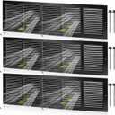 Black 3 Pack Ceiling Vent Cover for Wall, Duct Opening Vent,30x8 Inch