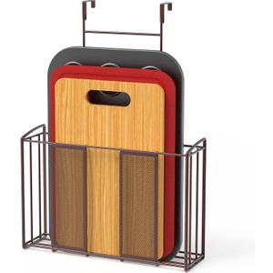 Simple Houseware Over Cabinet Door Organizer, Mesh Bronze