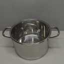 Stainless Steel Stock Pot 4 Quart, Homikit Induction Stockpot with lid for Soup Pasta Sauce Cooking Simmering, Tri-ply Heavy Bottom Compatible with All Stove, Dishwasher Safe