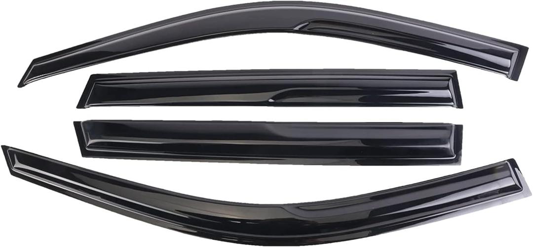 Window Visors Rain Guards FIT 20192024 Chevrolet Silverado & GMC Sierra 1500 Crew Cab, 20202024 2500HD 3500HD Crew Cab  Vent Shades Sun/Rain Deflectors, 4PCS Smoke Tape-On Set