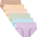 INNERSY Womens Underwear Cotton Hipster Panties Regular & Plus Size 6-Pack M