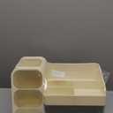 HBlife Makeup Organizer with Brush Holder for Vanity, Large Plastic Bathroom Countertop Organizer Skin Care Storage, Easy to Store Lipsticks, Nail Polishes, Perfumes, Eyeshadow Palettes, Beige