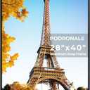 28x40 Poster Frames, 1Pc, Plexiglass,Black Aluminum Snap Frame