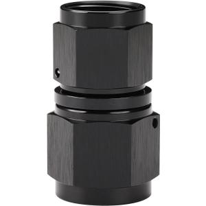 Podavelle 8AN Female to 10AN Female Flare Swivel Coupler Reducer Fitting Adapter Union Straight Aluminum Black