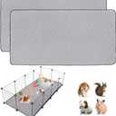 2Pack Guinea Pig Cage Liners, LWYMX 24''X48'' Washable Guinea Pig Pee Pads, Non Slip Reusable Super Absorbent Guinea Pig Training Mat Bedding Fleece for Small Animals Hamster Rabbit Chinchilla Rat